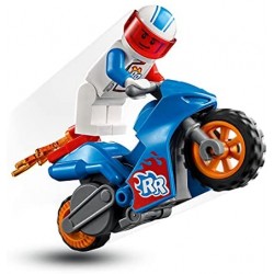 LEGO City Stuntz Stunt Bike Razzo, Set con Moto Giocattolo con Meccanismo a Spinta e Minifigura Pilota Rocket, 60298