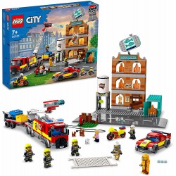 LEGO City Fire Vigili del Fuoco, Edificio con Fiamme, Camion dei Pompieri Giocattolo, Giochi per Bambini di 7 Anni, 60321