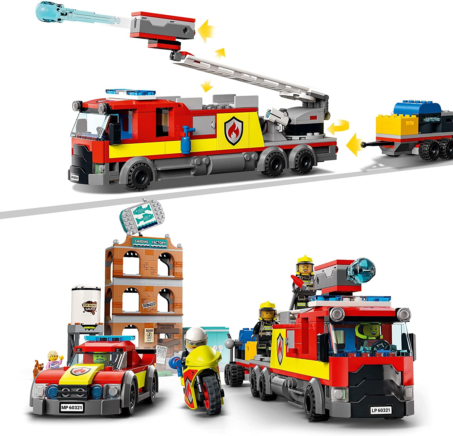 LEGO City Fire Camion dei Pompieri Giocattolo, con Autopompa Antincendio e  Minifigure dei Vigili del Fuoco, Giochi per Bambini di 5+ Anni, 60279 -  ScuolaGio