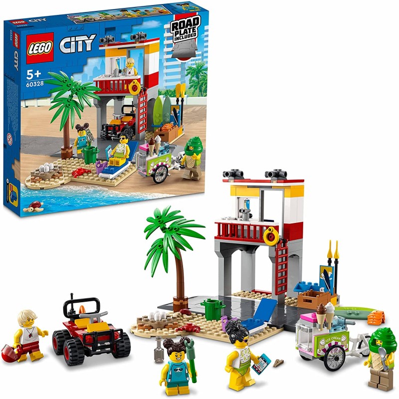 LEGO City Postazione del Bagnino, Set con ATV e Strada, Giocattoli  Creativi, Idea Regalo per Bambini