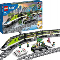 LEGO 60337 - City Treno Passeggeri Espresso, Locomotiva Telecomandata con Luci Dimmerabili e Binari - LG60337