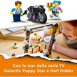 LEGO City Stuntz Sfida Acrobatica KO, Moto Giocattolo Carica e Vai con Minifigure, Giochi per Bambini e Bambine dai 5 Anni in su