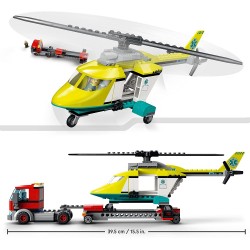 LEGO City Great Vehicles Trasportatore di Elicotteri di Salvataggio, Camion Giocattolo, Giochi per Bambini di 5 Anni, 60343