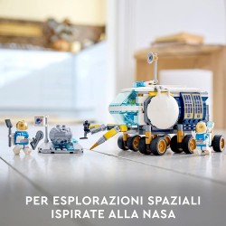 LEGO 60348 - City Rover Lunare, Modello di Veicolo Spaziale, Base della NASA con 3 Minifigure di Astronauti - LG60348