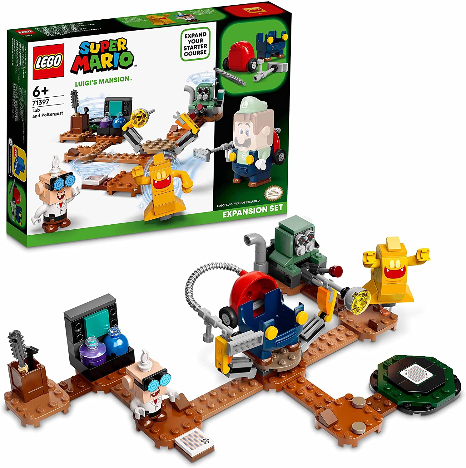 LEGO Super Mario Laboratorio e Poltergust di Luigi's Mansion - Pack di  Espansione, Costruzioni per Bambini di 6 Anni, 71397
