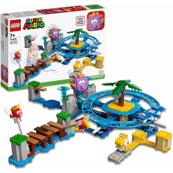 LEGO Super Mario Spiaggia del Ricciospino Gigante - Pack di Espansione, Giocattolo con Yoshi e Delfino, Regalo 7 Anni, 71400