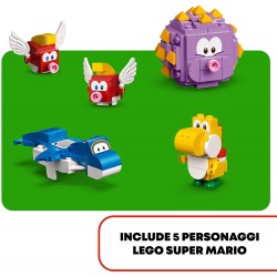 LEGO Super Mario Spiaggia del Ricciospino Gigante - Pack di Espansione, Giocattolo con Yoshi e Delfino, Regalo 7 Anni, 71400