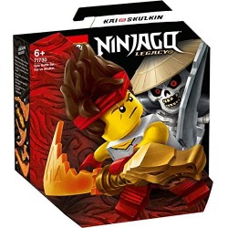 LEGO Ninjago Battaglia Epica - Kai vs Skulkin, Giocattolo da Battaglia Rotante con 2 Minifigure, 71730