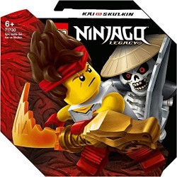 LEGO Ninjago Battaglia Epica - Kai vs Skulkin, Giocattolo da Battaglia Rotante con 2 Minifigure, 71730