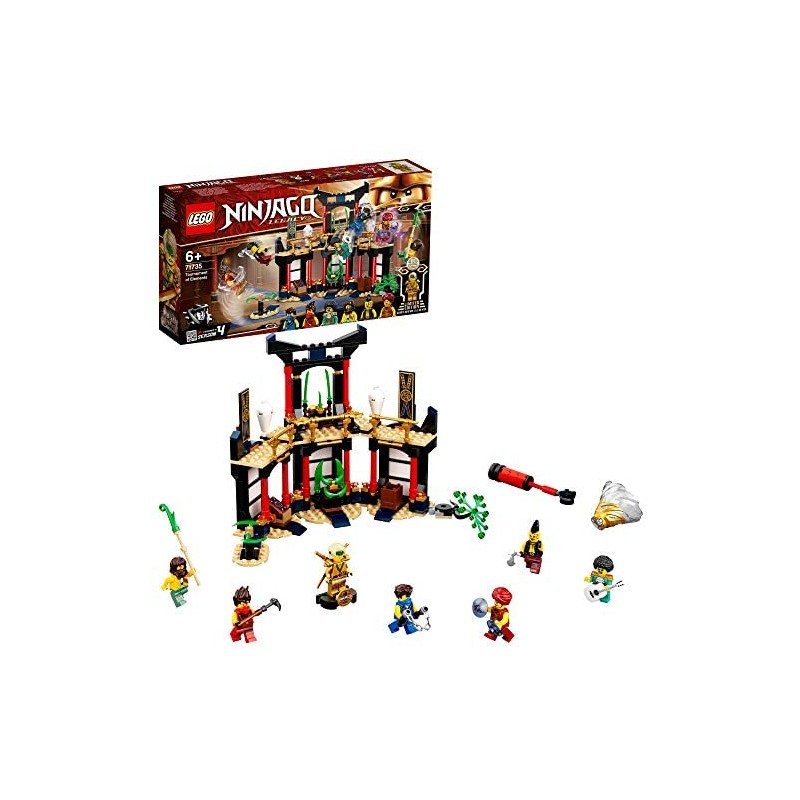 LEGO Ninjago Il Torneo degli Elementi, Playset Tempio con Piattaforma da Battaglia e Minifigure d oro di Lloyd, 71735