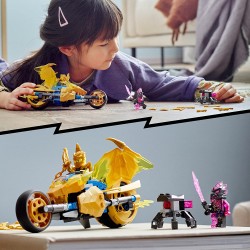 LEGO Ninjago Moto Drago d’Oro di Jay, Set Serie TV Crystallized con Minifigure Vengestone, Veicolo Giocattolo, Giochi per Bambin
