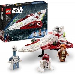 LEGO 75333 - Star Wars Jedi Starfighter di Obi-Wan Kenobi, Set l Attacco dei Cloni con Droide, Minifigure Taun We con Spada Lase