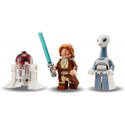 LEGO 75333 - Star Wars Jedi Starfighter di Obi-Wan Kenobi, Set l Attacco dei Cloni con Droide, Minifigure Taun We con Spada Lase