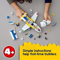 LEGO Minions L’addestramento del Minion Pilota, Aereo Giocattolo Costruibile con Bob e Stuart, Giocattoli per Bambini di 4+ Anni