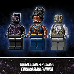 LEGO Super Heroes Il Dragone Volante di Black Panther, Giocattolo per Bambini di 8 Anni dei Supereroi Marvel Avengers, 76186