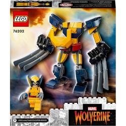 LEGO Marvel Armatura Mech Wolverine, Mattoncini Creativi con Action Figure, Giochi per Bambini dai 7 Anni in su, 76202