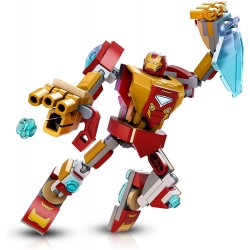LEGO Marvel Armatura Mech Iron Man, Mattoncini Creativi con Action Figure Avengers, Giocattoli per Bambini dai 7 Anni, 76203