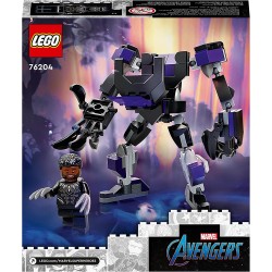 LEGO Marvel Armatura Mech Black Panther, Mattoncini Creativi con Action Figure Avengers, Giochi per Bambini dai 7 Anni, 76204