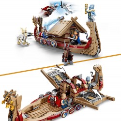 LEGO Marvel Drakkar di Thor, Giochi per Bambini dai 7 Anni, Set con Nave Giocattolo da Costruire Vichinga, Supereroi e Martello 