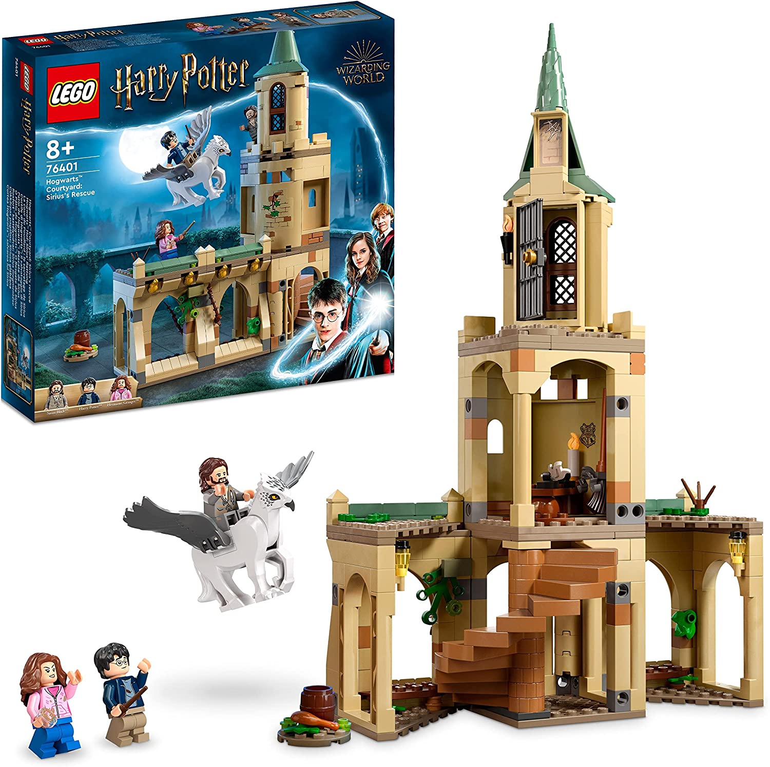 LEGO Harry Potter Cortile di Hogwarts: il Salvataggio di Sirius, Castello  Giocattolo e l'Ippogrifo Fierobecco, Giochi per Bambin