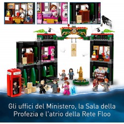 LEGO Harry Potter Ministero della Magia, Modellino da Costruire Modulare, 12 Minifigure 3 con Funzione di Trasformazione, Giochi
