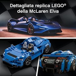 LEGO Speed Champions McLaren Elva, Macchina Giocattolo per Bambini di 7 Anni, Auto Sportiva da Corsa con Pilota, 76902