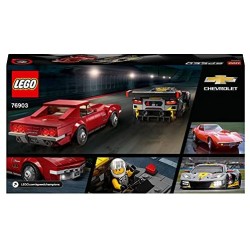 LEGO Speed Champions Chevrolet Corvette C8.R e 1968 Chevrolet Corvette, 2 Modelli di Macchine Giocattolo per Bambini, 76903
