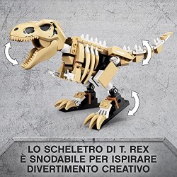 LEGO 76940 Jurassic World T. rex Dinosaur Fossil Exhibition Toy Playset for Kids Age 7 , Skeleton Model Building Set