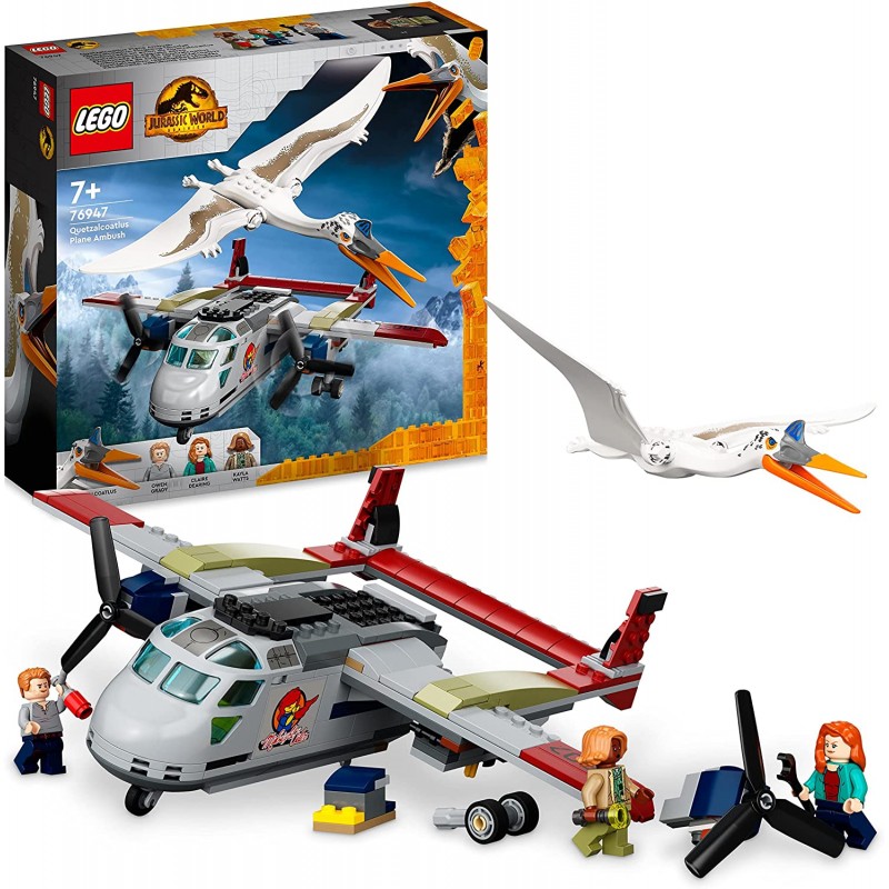 LEGO Jurassic World Quetzalcoatlus: Agguato Aereo, Giochi per Bambini dai 7  Anni in su con Dinosauri