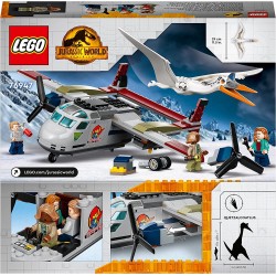 LEGO Jurassic World Quetzalcoatlus: Agguato Aereo, Giochi per Bambini dai 7 Anni in su con Dinosauri Giocattolo e 3 Minifigure I