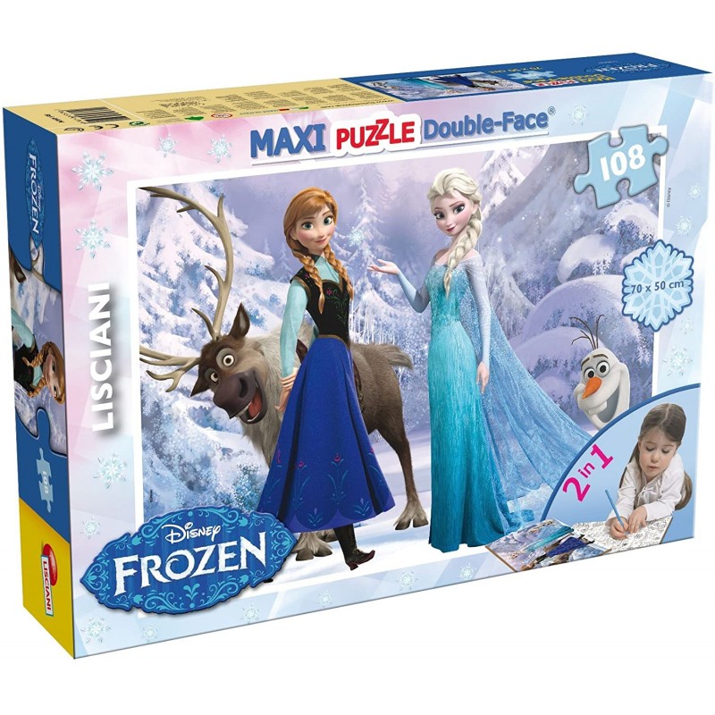 Lisciani Giochi - Frozen Elsa and Anna Disney Puzzle, 108 Pezzi, Multicolore, 46904