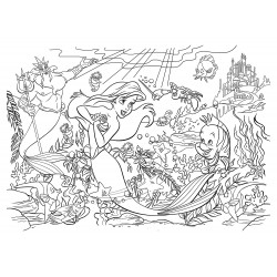 Lisciani Giochi - The Little Mermaid Princess Disney Puzzle, 35 Pezzi, Multicolore, 48168