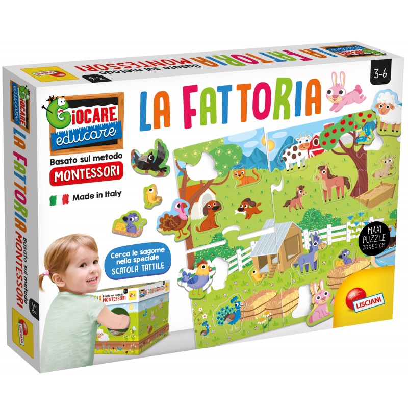 liscianigiochi- giocare educare, montessori la fattoria, 72484