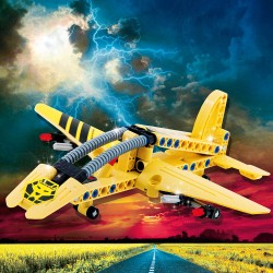 lisciani giochi- scienza hi tech maestri di meccanica aeroplano, multicolore, 73276