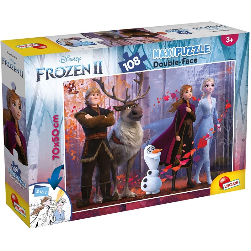 Liscianigiochi 2 Disney Frozen Puzzle DF Supermaxi, 108 Pezzi, Multicolore, 73399