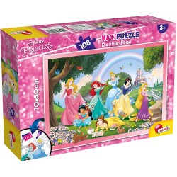 Lisciani Giochi Tit 2 Disney Puzzle DF Supermaxi 108 Princess, Rainbow World, Multicolore, 74181