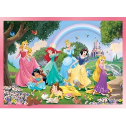 Lisciani Giochi Tit 2 Disney Puzzle DF Supermaxi 108 Princess, Rainbow World, Multicolore, 74181