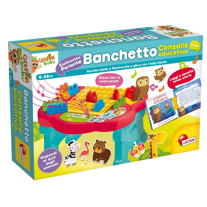 lisciani giochi - 76628 gioco per bambini carotina baby banchetto elettronico consolle educativa