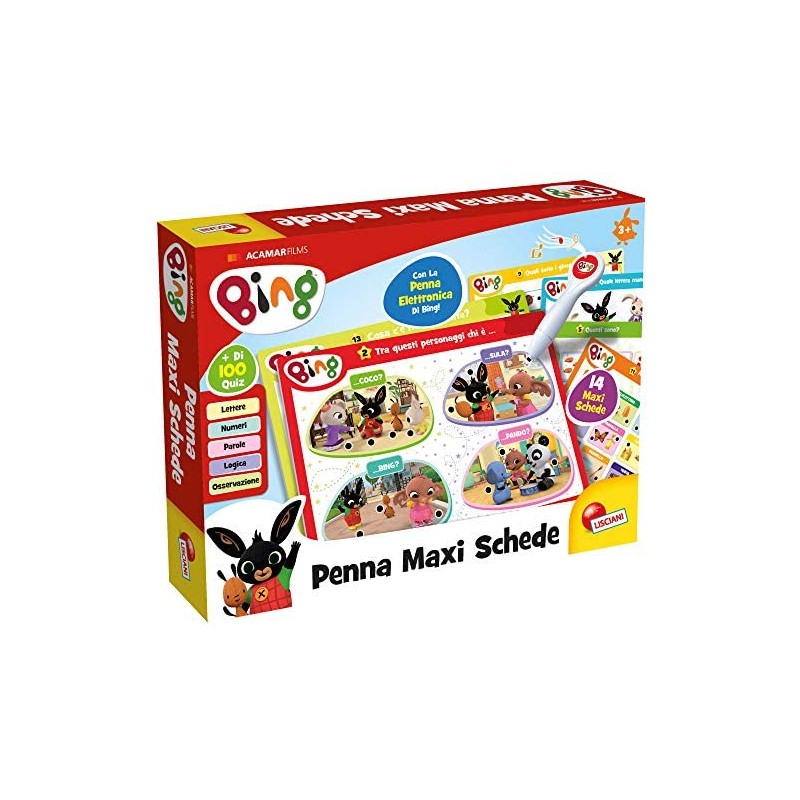 Lisciani Giochi - Bing Penna Maxi Schede Gioco per Bambini, 76871