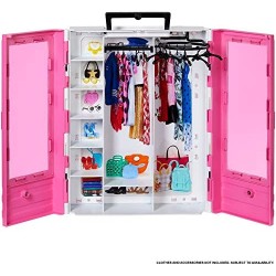 Barbie Armadio Fashionistas Rosa con Accessori, Bambola non Inclusa, Giocattolo per Bambini 3+ anni, GBK11