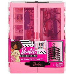 Barbie Armadio Fashionistas Rosa con Accessori, Bambola non Inclusa, Giocattolo per Bambini 3+ anni, GBK11