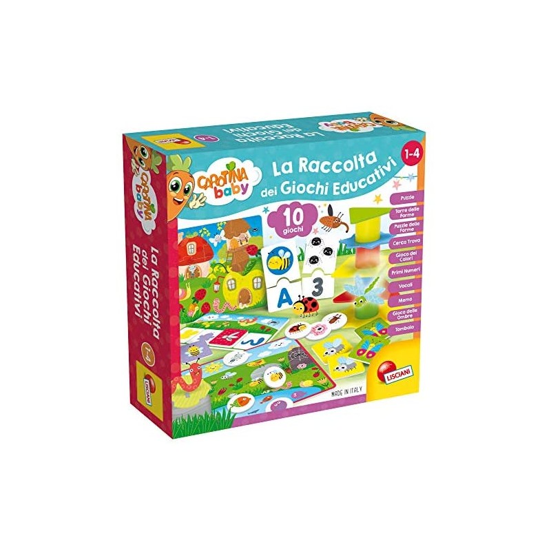 Lisciani Giochi- Carotina Baby La Raccolta Giochi Educativi, Multicolore, 79896