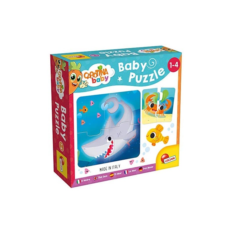 Lisciani Giochi- Carotina Baby Il Mare Puzzle, Multicolore, 80069