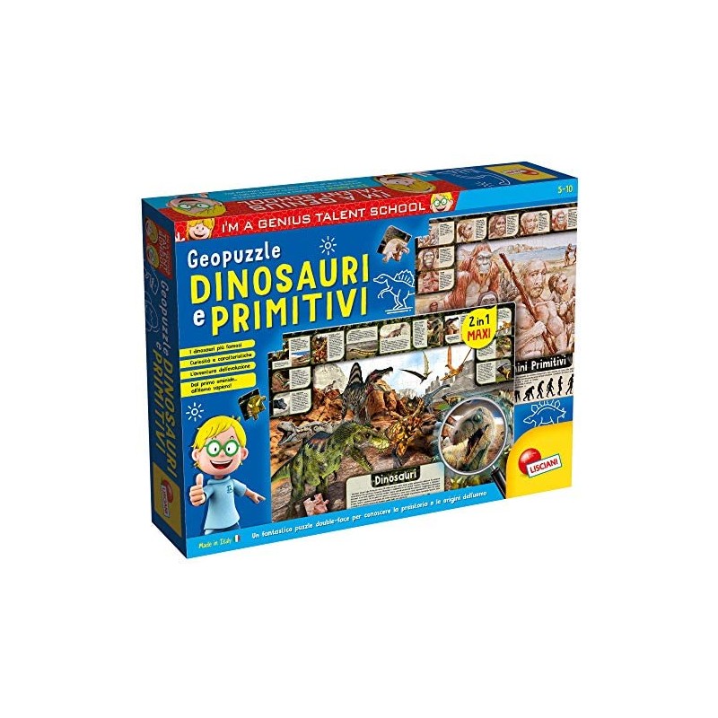 Lisciani Giochi I m a Genius: Dinosauri, Geopuzzle, Colore Multicolore, 80755
