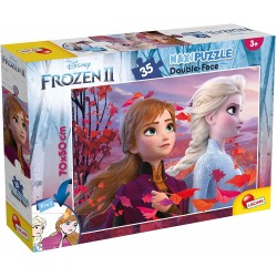 Lisciani Giochi - Disney - DF Plus Frozen 2 Puzzle Doppia Faccia, Multicolore, Supermaxi 35 Pezzi, 82155