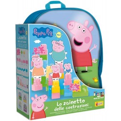 Lisciani Giochi Peppa Pig Zainetto Costruzioni Baby 36 Pezzi, 82674