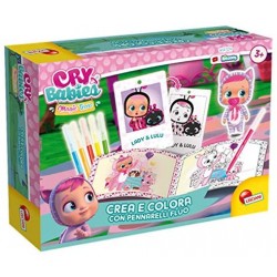 Lisciani Giochi- Cry Babies Coloring Pennarelli Fluo, 83473