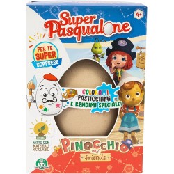 Pasqualone 2023 Pinocchio - Il Contenitore Ecologico A Forma Di Uovo Da Colorare Contenente Tante Sorprese Brandizzate Pinocchio