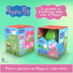 Hasbro Sorpresovo Peppa Pig 2022 - Uovo con sorprese e Scatola che si trasforma nella Casa di Peppa