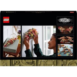 LEGO 10314 Icons Centrotavola di Fiori Secchi Finti, Set Fai da Te per Adulti, Botanical Collection con Rosa e Gerbera Artificia
